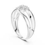 Aurevane Floral Medallion Lab Grown Diamond Band Ring
