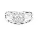 Aurevane Floral Medallion Lab Grown Diamond Band Ring