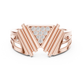 Virelia Sculpted Chevron Lab Grown Diamond Band Ring