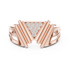 Virelia Sculpted Chevron Lab Grown Diamond Band Ring