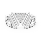 Virelia Sculpted Chevron Lab Grown Diamond Band Ring