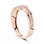 Halvera Men's Half Moon Strap Pavé Lab Grown Diamond Ring
