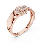 Halvera Men's Half Moon Strap Pavé Lab Grown Diamond Ring