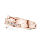 Halvera Men's Half Moon Strap Pavé Lab Grown Diamond Ring