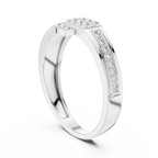 Halvera Men's Half Moon Strap Pavé Lab Grown Diamond Ring