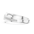 Halvera Men's Half Moon Strap Pavé Lab Grown Diamond Ring