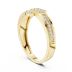 Halvera Men's Half Moon Strap Pavé Lab Grown Diamond Ring