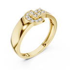 Halvera Men's Half Moon Strap Pavé Lab Grown Diamond Ring