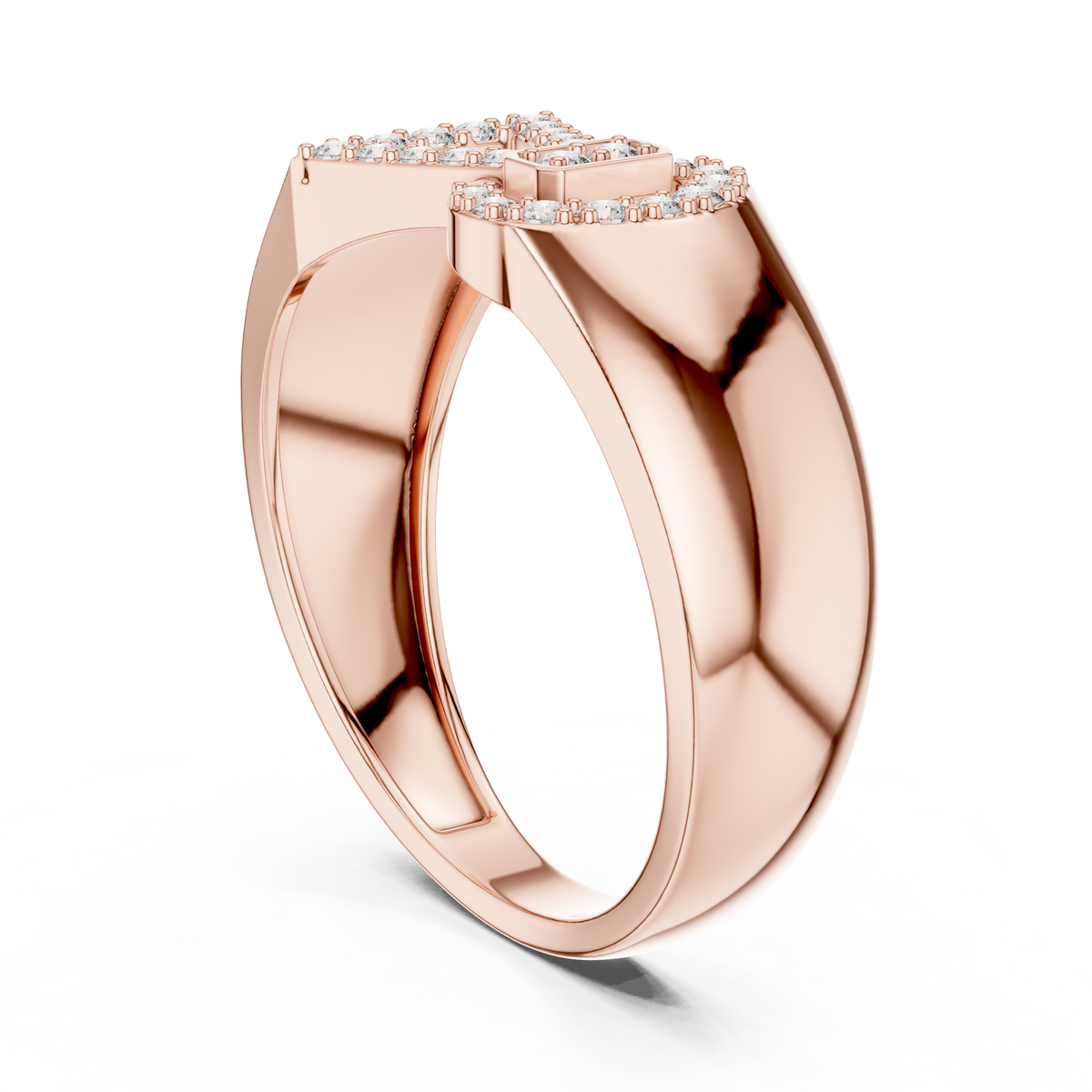 Cinctura Men's Buckle Design Pavé Lab Grown Diamond Ring