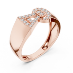 Cinctura Men's Buckle Design Pavé Lab Grown Diamond Ring