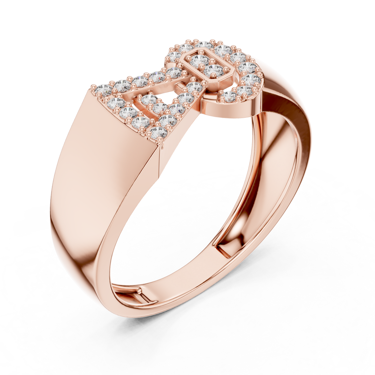 Cinctura Men's Buckle Design Pavé Lab Grown Diamond Ring