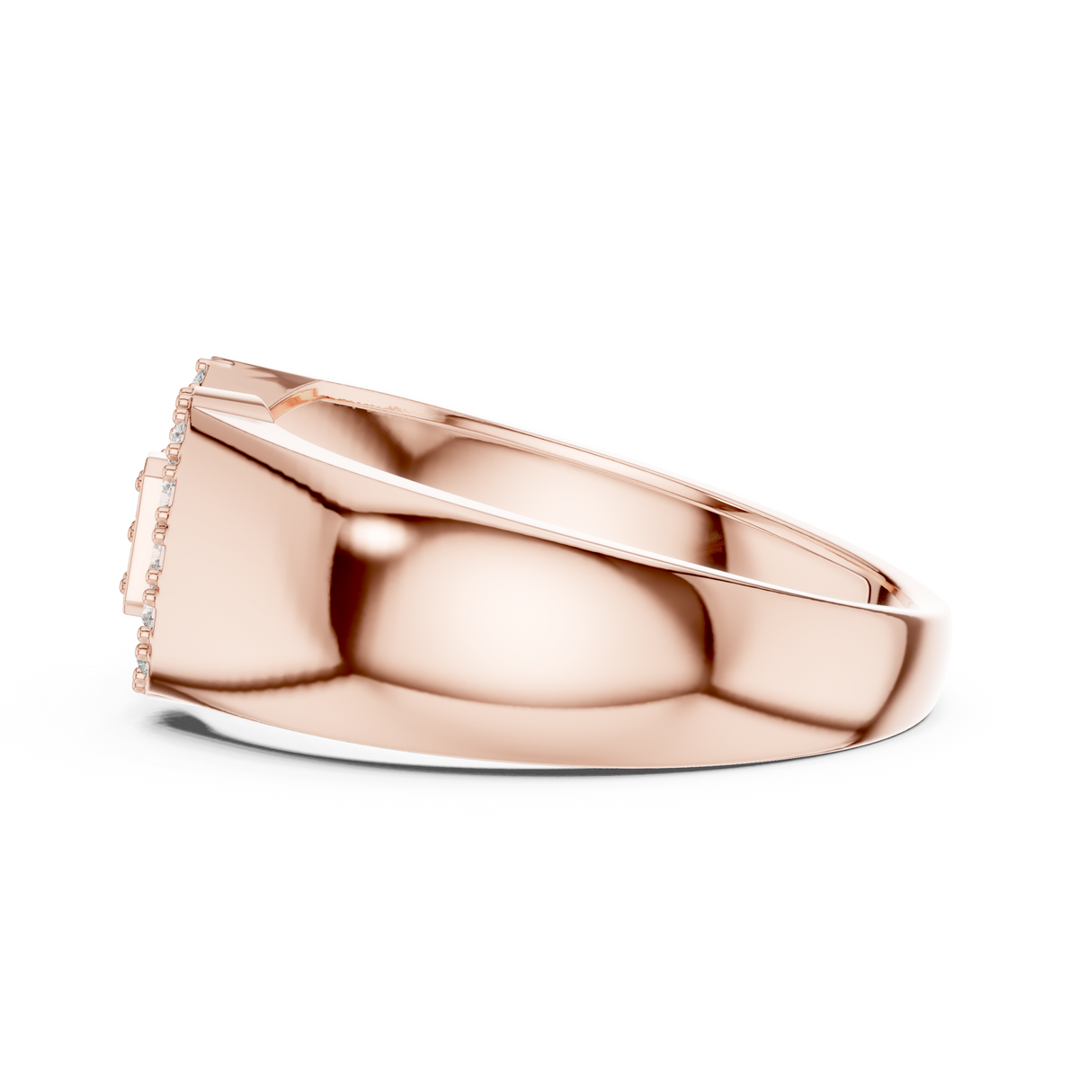 Cinctura Men's Buckle Design Pavé Lab Grown Diamond Ring