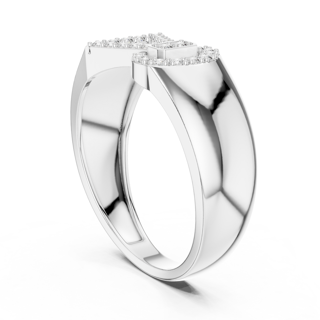 Cinctura Men's Buckle Design Pavé Lab Grown Diamond Ring