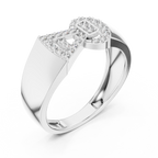 Cinctura Men's Buckle Design Pavé Lab Grown Diamond Ring