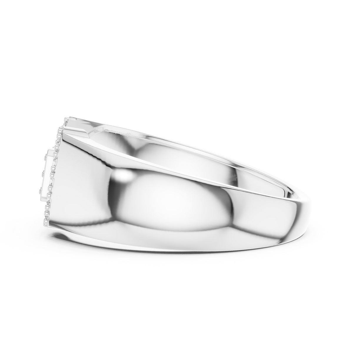 Cinctura Men's Buckle Design Pavé Lab Grown Diamond Ring