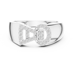 Cinctura Men's Buckle Design Pavé Lab Grown Diamond Ring