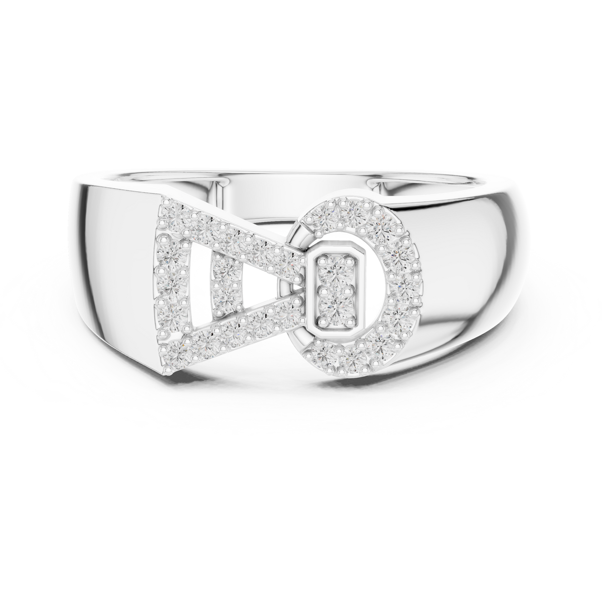 Cinctura Men's Buckle Design Pavé Lab Grown Diamond Ring