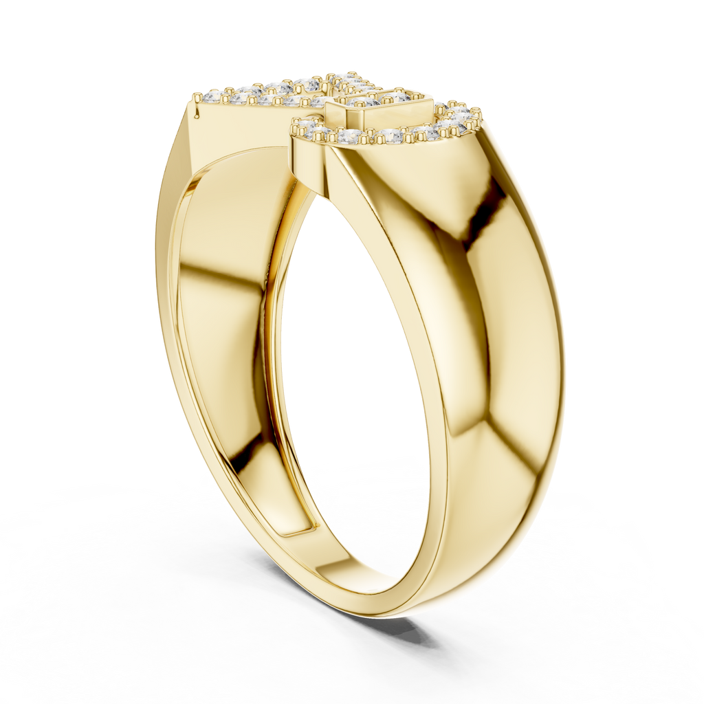 Cinctura Men's Buckle Design Pavé Lab Grown Diamond Ring