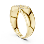Cinctura Men's Buckle Design Pavé Lab Grown Diamond Ring