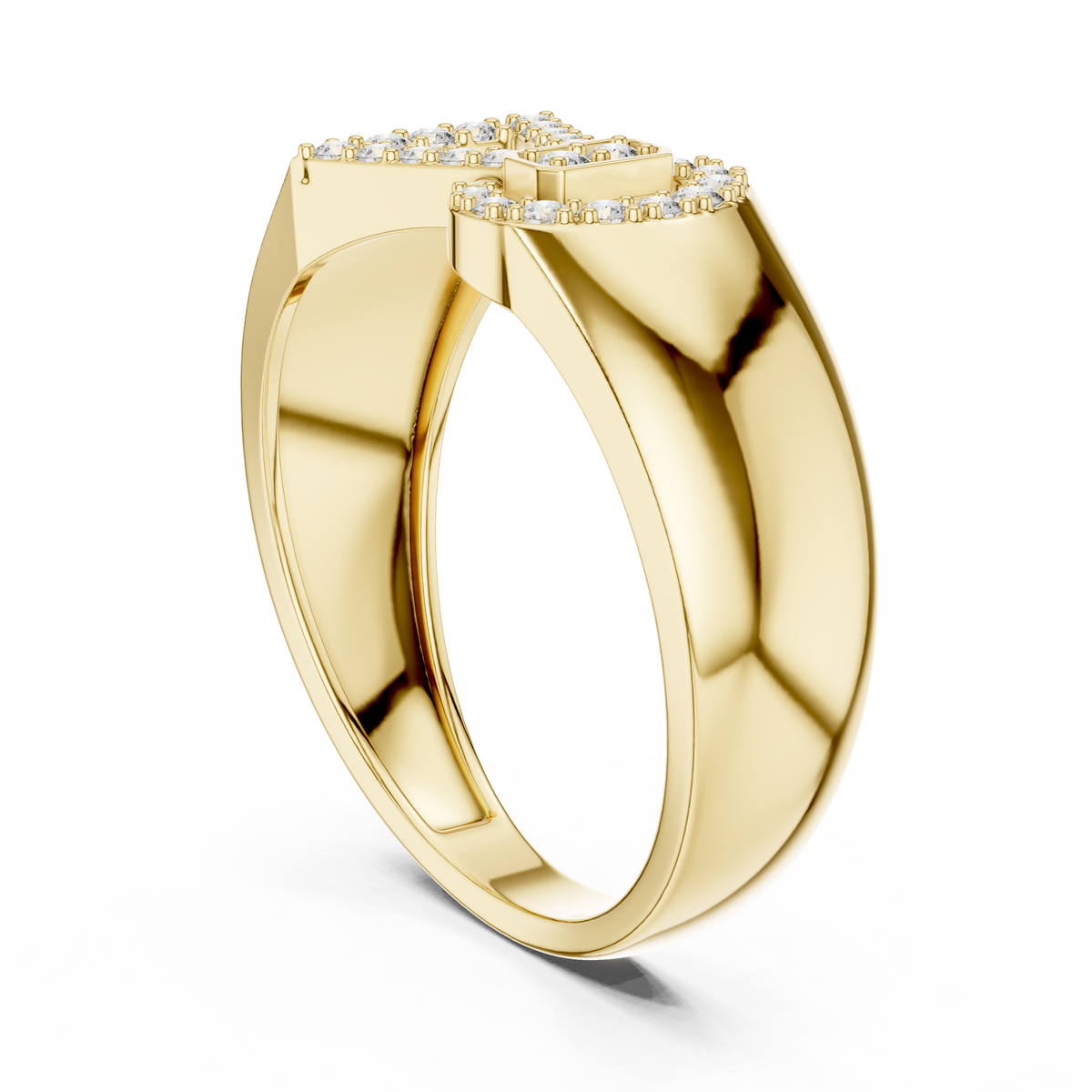 Cinctura Men's Buckle Design Pavé Lab Grown Diamond Ring