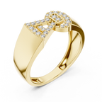 Cinctura Men's Buckle Design Pavé Lab Grown Diamond Ring