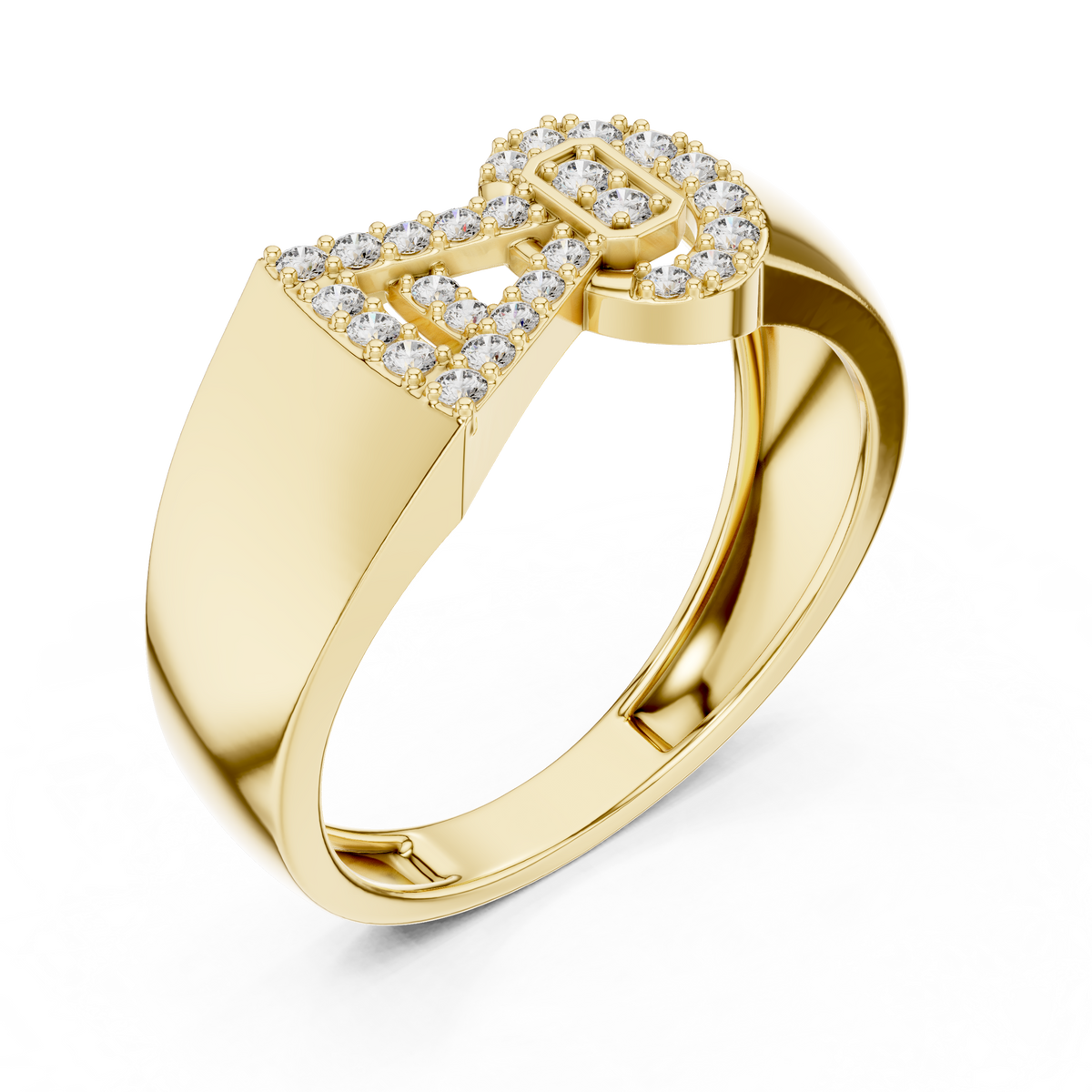 Cinctura Men's Buckle Design Pavé Lab Grown Diamond Ring