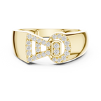 Cinctura Men's Buckle Design Pavé Lab Grown Diamond Ring