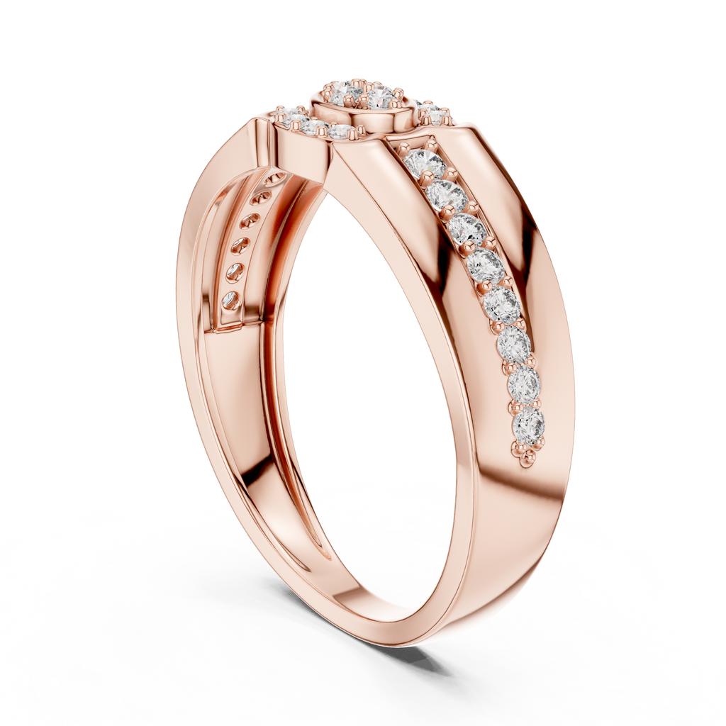Nobilis Men's Oval Cluster Channel Pavé Lab Grown Diamond Band