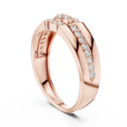 Nobilis Men's Oval Cluster Channel Pavé Lab Grown Diamond Band