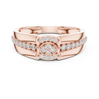 Nobilis Men's Oval Cluster Channel Pavé Lab Grown Diamond Band