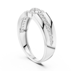 Nobilis Men's Oval Cluster Channel Pavé Lab Grown Diamond Band