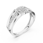 Nobilis Men's Oval Cluster Channel Pavé Lab Grown Diamond Band