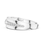 Nobilis Men's Oval Cluster Channel Pavé Lab Grown Diamond Band