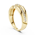 Nobilis Men's Oval Cluster Channel Pavé Lab Grown Diamond Band