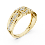 Nobilis Men's Oval Cluster Channel Pavé Lab Grown Diamond Band