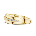 Nobilis Men's Oval Cluster Channel Pavé Lab Grown Diamond Band