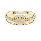 Nobilis Men's Oval Cluster Channel Pavé Lab Grown Diamond Band