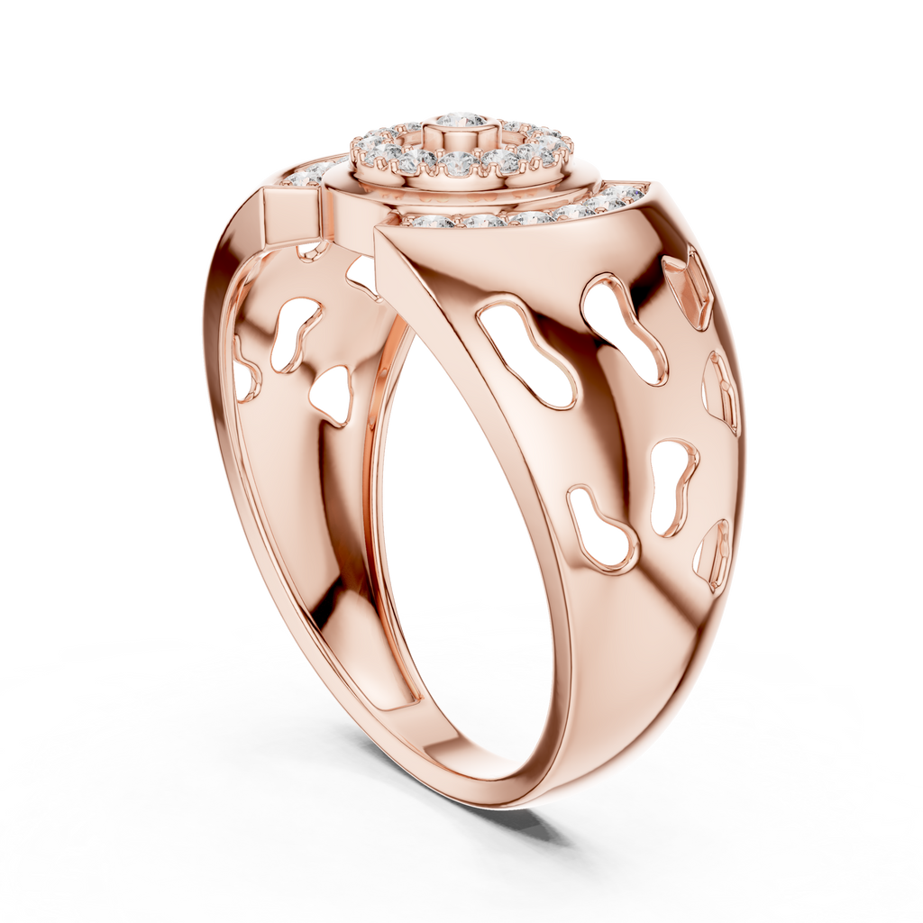 Solarix Men's Concentric Halo Lab Grown Diamond Statement Ring