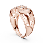 Solarix Men's Concentric Halo Lab Grown Diamond Statement Ring
