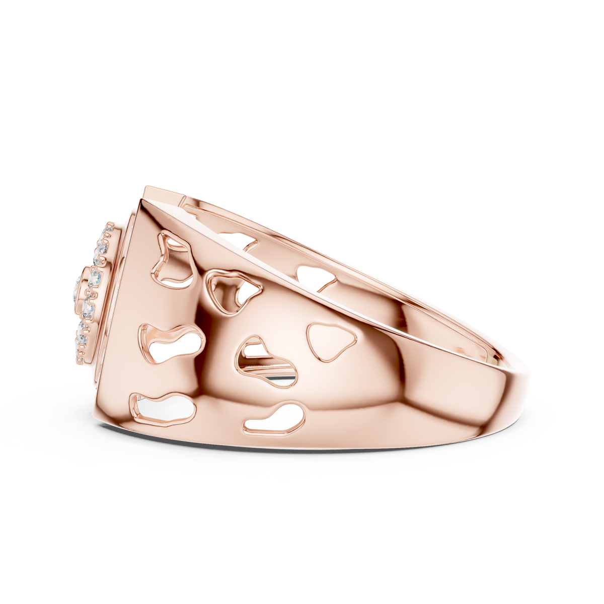 Solarix Men's Concentric Halo Lab Grown Diamond Statement Ring