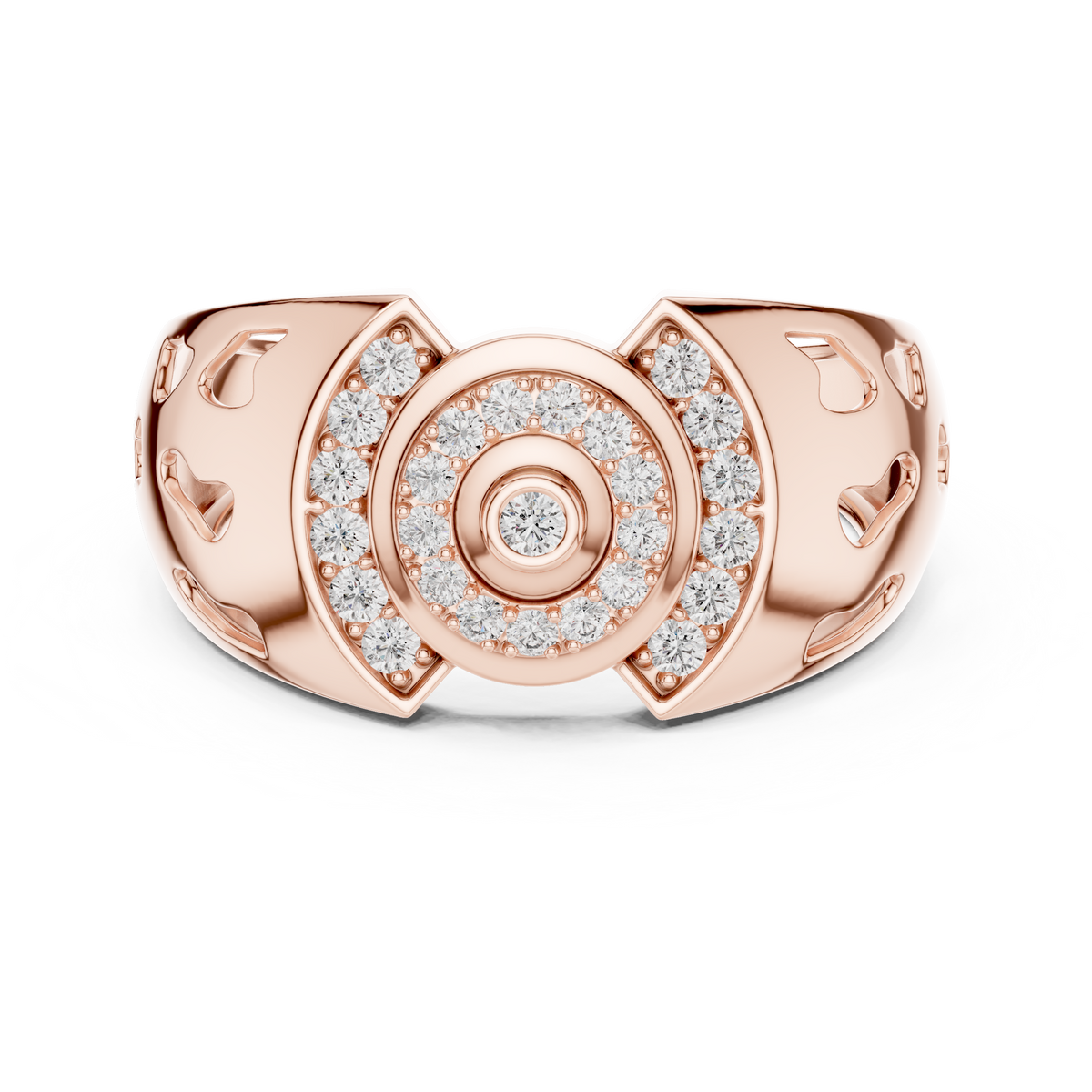 Solarix Men's Concentric Halo Lab Grown Diamond Statement Ring