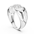 Solarix Men's Concentric Halo Lab Grown Diamond Statement Ring