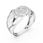 Solarix Men's Concentric Halo Lab Grown Diamond Statement Ring