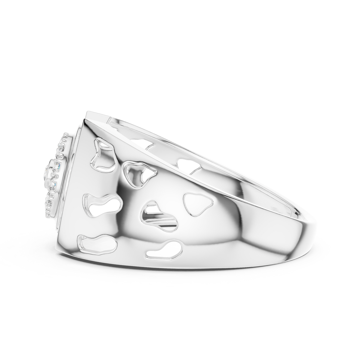 Solarix Men's Concentric Halo Lab Grown Diamond Statement Ring