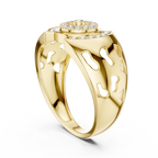 Solarix Men's Concentric Halo Lab Grown Diamond Statement Ring