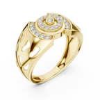 Solarix Men's Concentric Halo Lab Grown Diamond Statement Ring