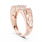 Valorix Men's Diamond Cluster Signet Lab Grown Diamond Ring