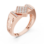 Valorix Men's Diamond Cluster Signet Lab Grown Diamond Ring