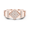 Valorix Men's Diamond Cluster Signet Lab Grown Diamond Ring