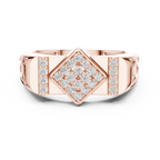 Valorix Men's Diamond Cluster Signet Lab Grown Diamond Ring
